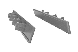 Alt Tag: Тапи 12 броя - комплект за крайни капаци на мебелни профили, сив комплект, онлайн магазин за обзавеждане за бани KERANOVA