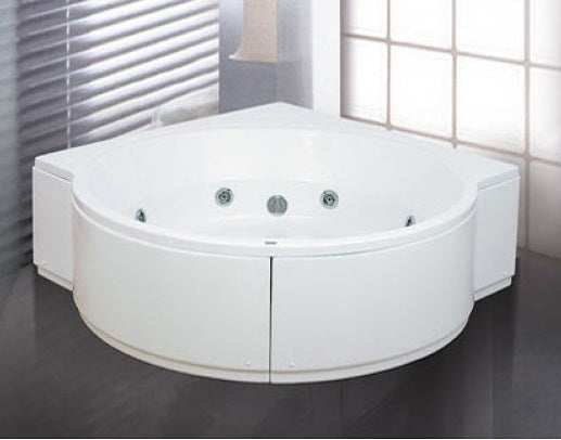 Zeus 145x145 см. акрилна вана с преден панел, хидро и аеромасаж, регулируеми джети - онлайн магазин KERANOVA